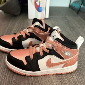 Nike Kids' Coral and Black air Jordan Sneakers